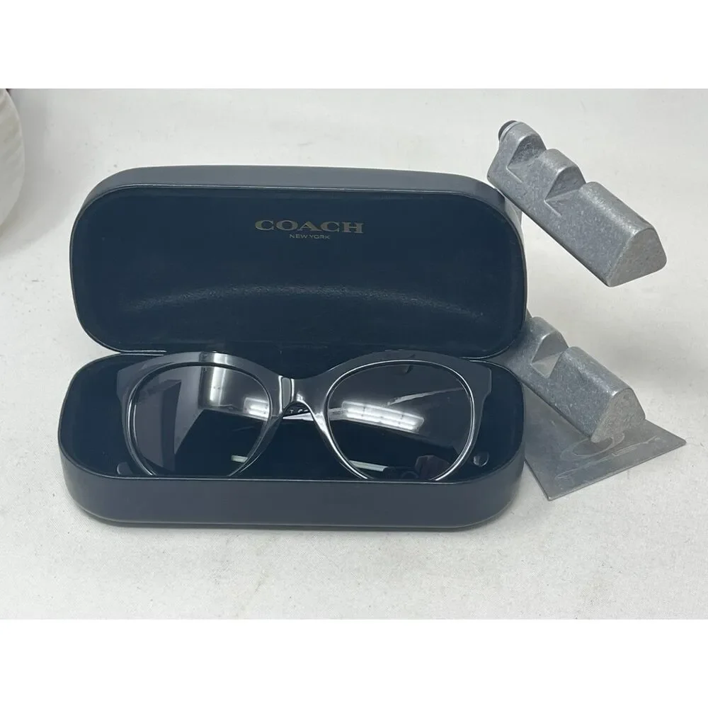Coach Sunglasses Women's HC8297U Black Frame - Grey Gradient Lens 52-19-140mm